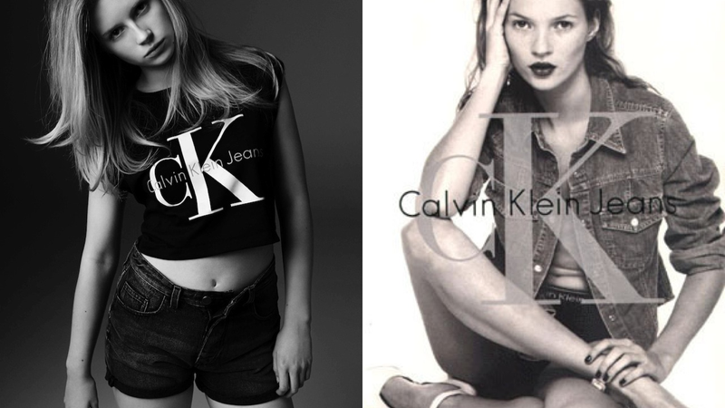 Illustration for article titled Kate Moss's Younger Sister Puts on Her Calvin Klein Jeans